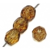 Fire polished 4mm Crystal Brown Marble